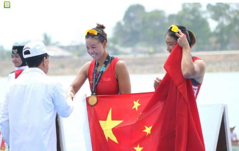 我校学生李晶晶获得亚运会赛艇项目金牌